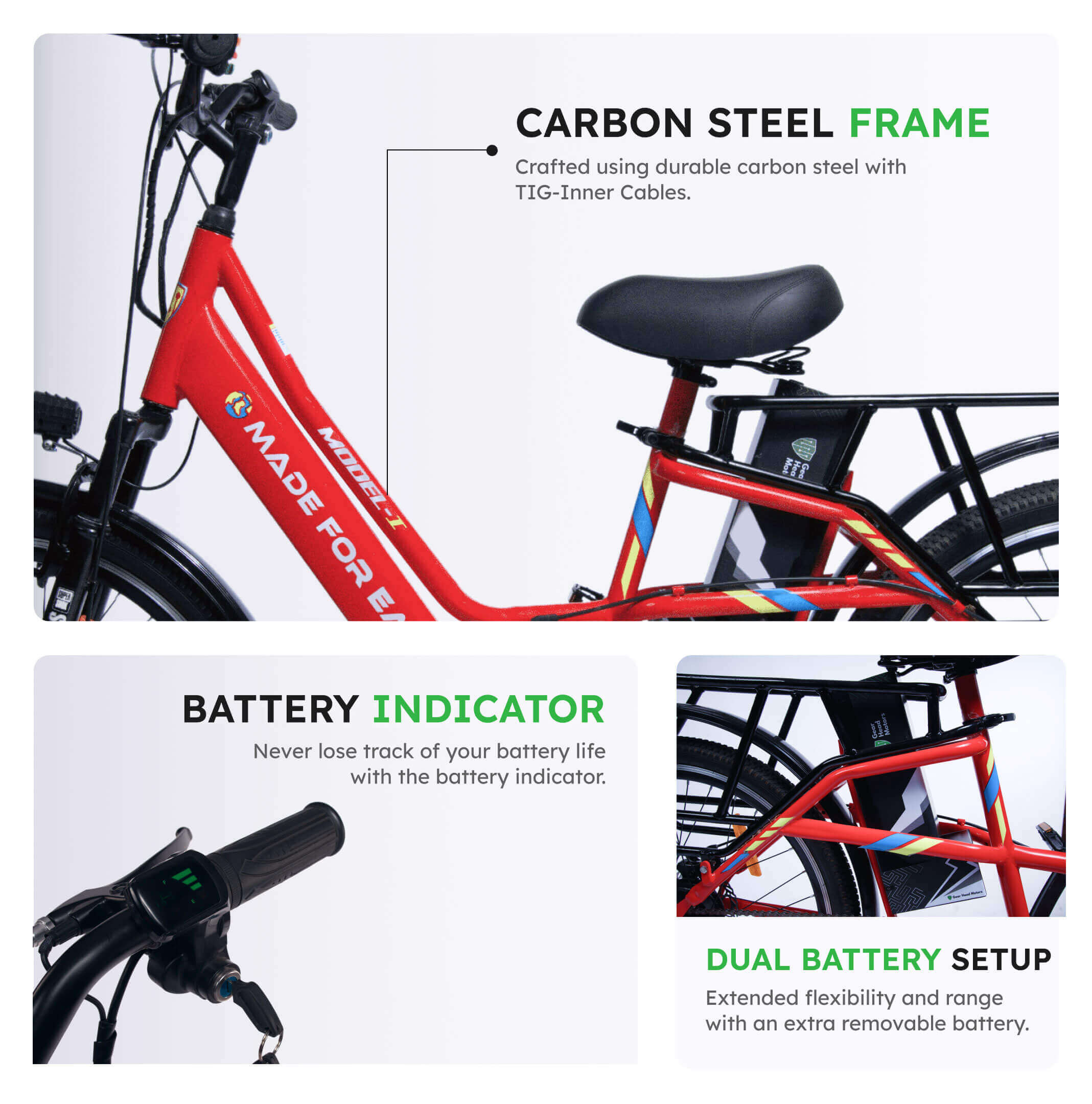 Gear Head Motors Best Electric Cycle in India GHM Ebikes
