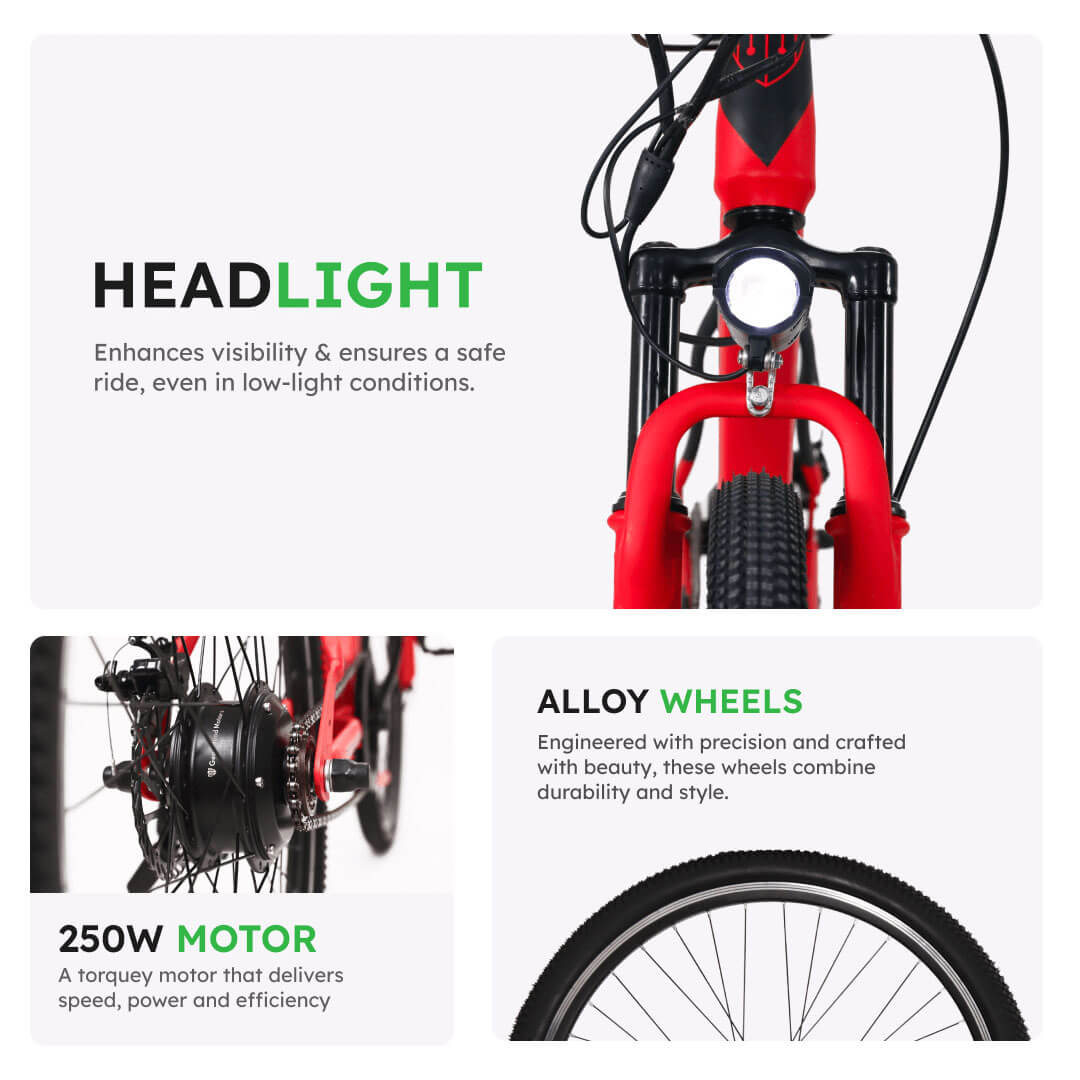 Gear Head Motors Best Electric Cycle in India GHM Ebikes